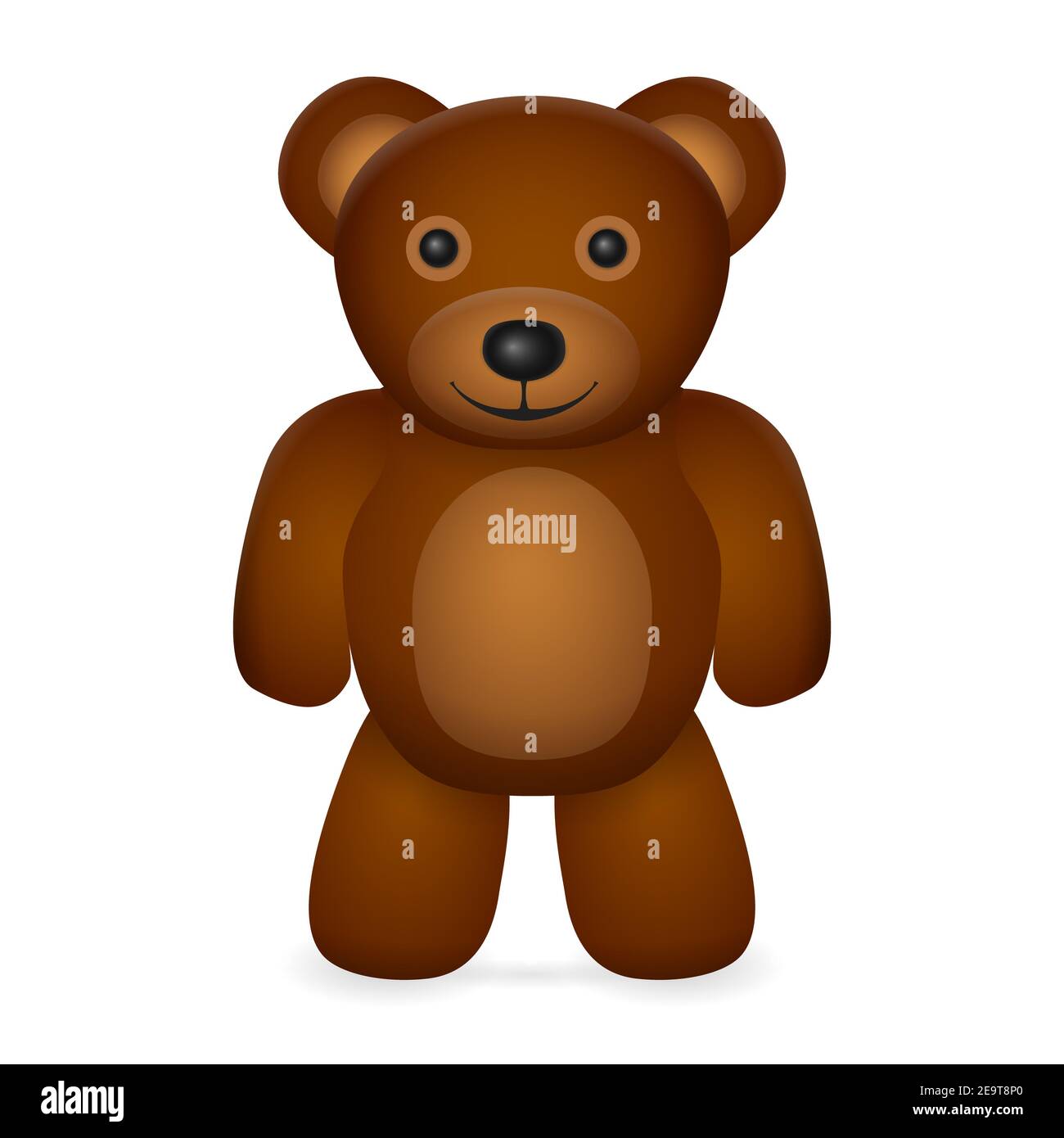 Teddy bear on a white background. Vector illustration Stock Photo - Alamy