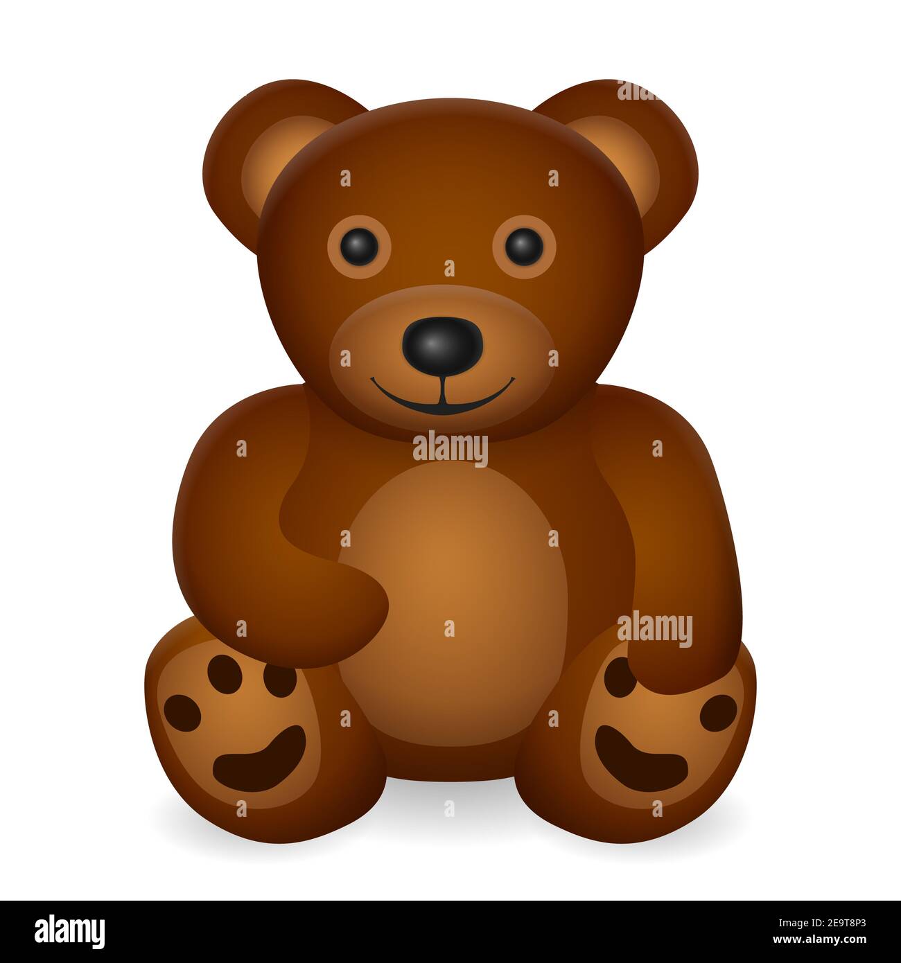 Teddy bear on a white background. Vector illustration Stock Photo - Alamy
