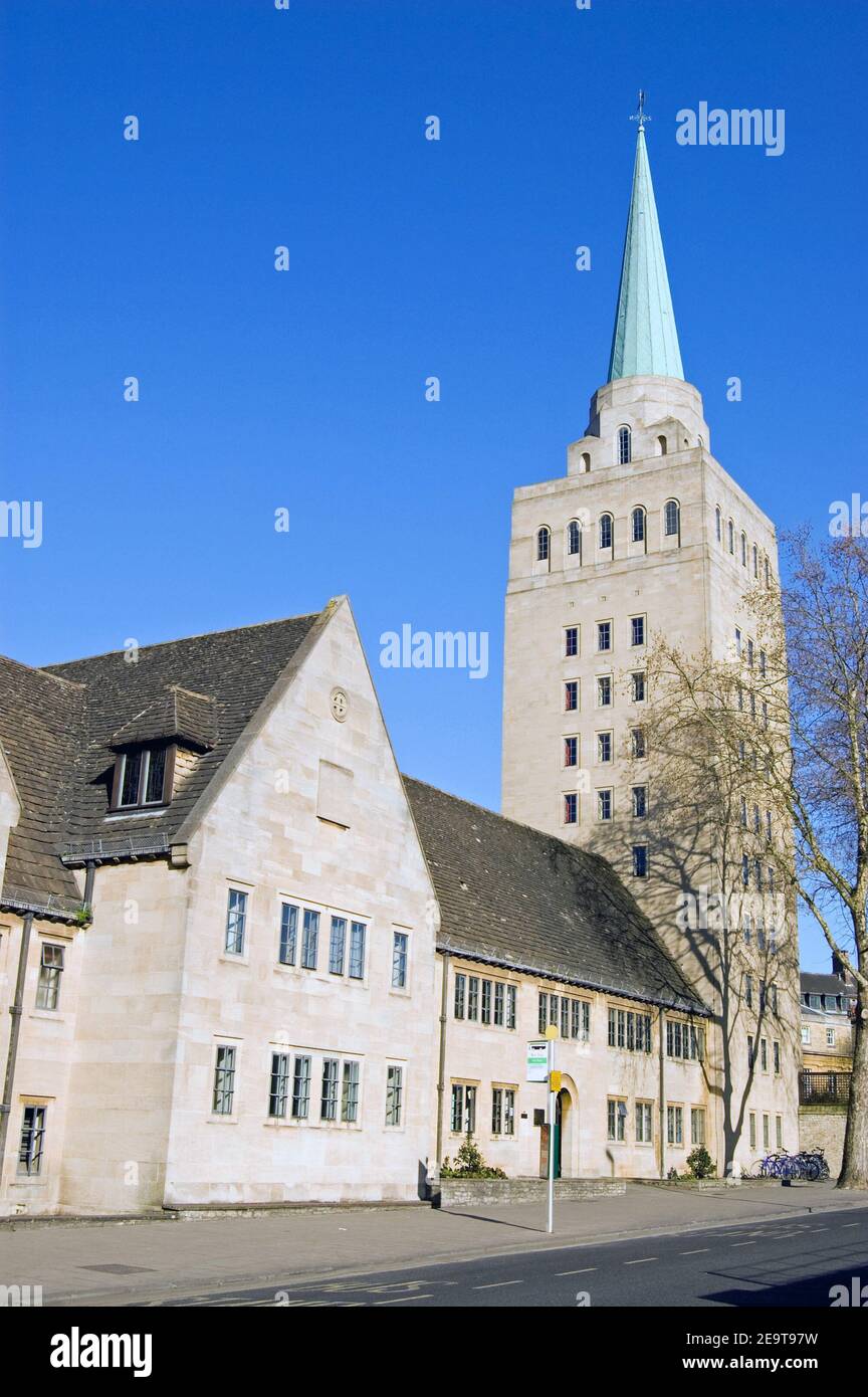 Facade and tower of Nuffield College, Oxford University. Stock Photo
