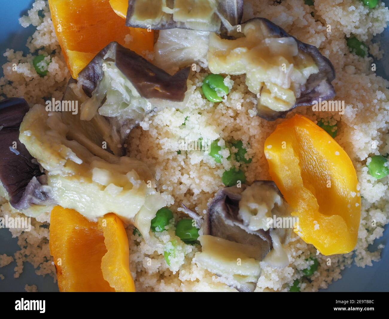 couscous (aka seksu or kuskus) of durum wheat semolina with vegetables