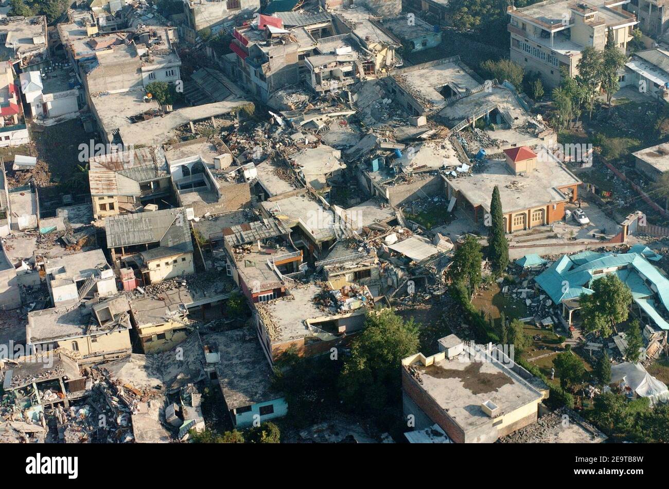 Muzaffarabad - 2005 Kashmir earthquake. Stock Photo
