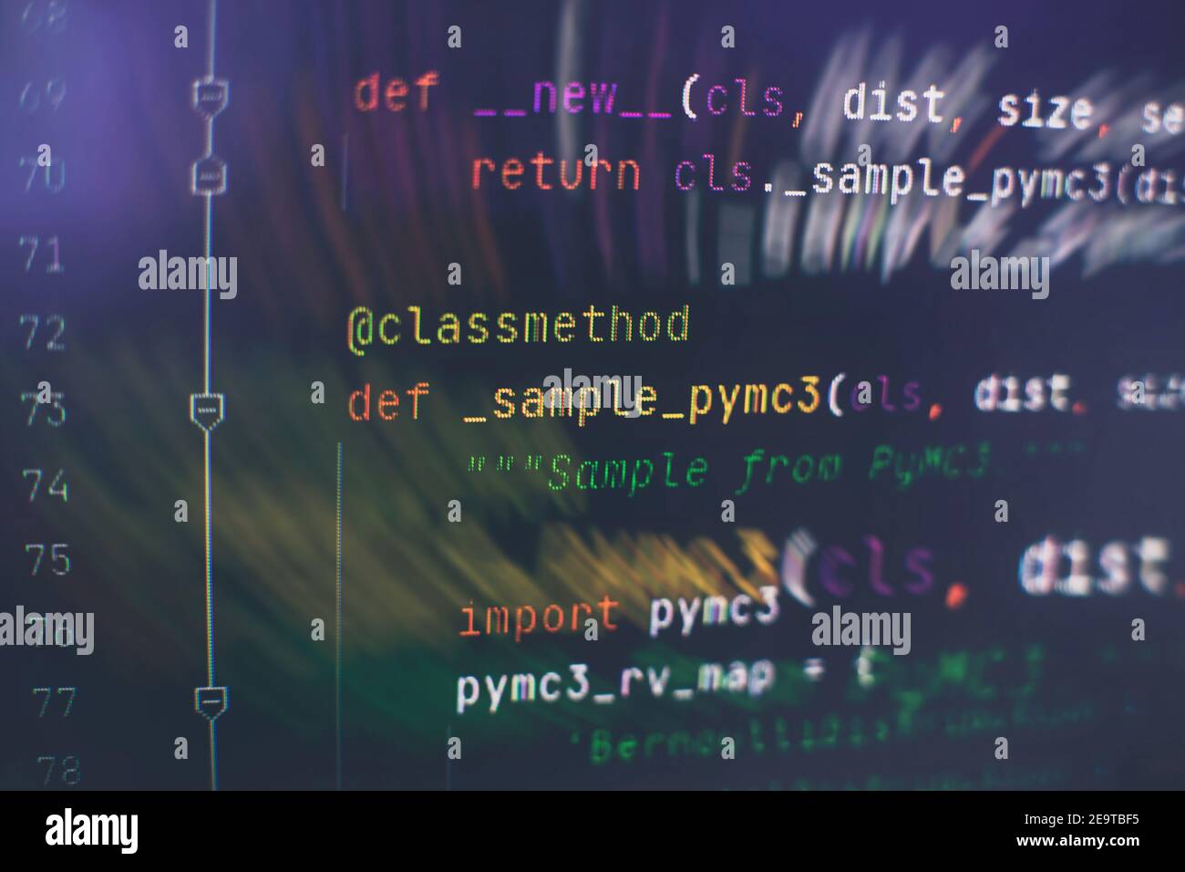 Website HTML Code on the Laptop Display Closeup Photo. Information ...