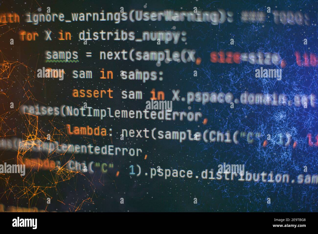 Server logs analysis. Closeup developing programming and coding technologies. Developer working on web sites codes in office. Stock Photo