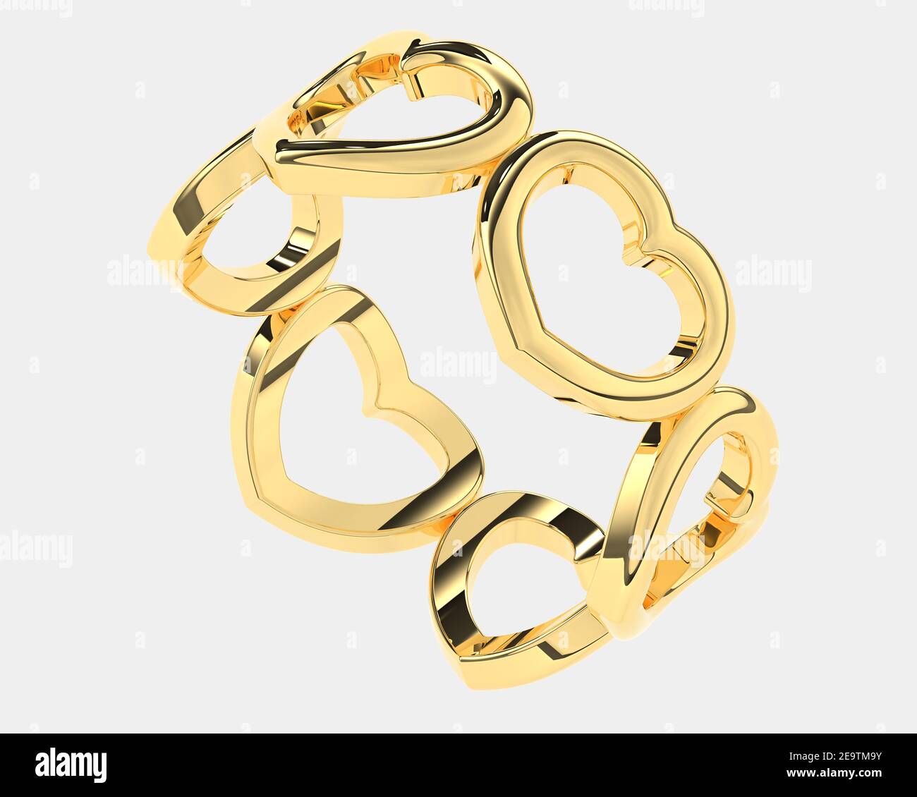 Gold ring isolated on white background. 3d rendering - illustration ...