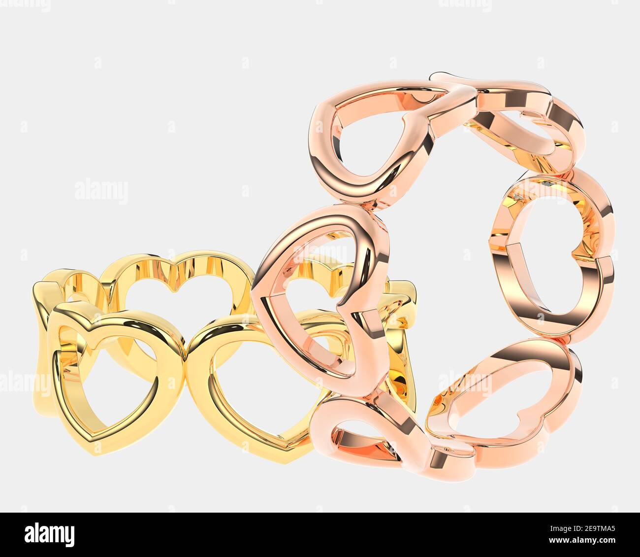 Gold ring isolated on white background. 3d rendering - illustration ...