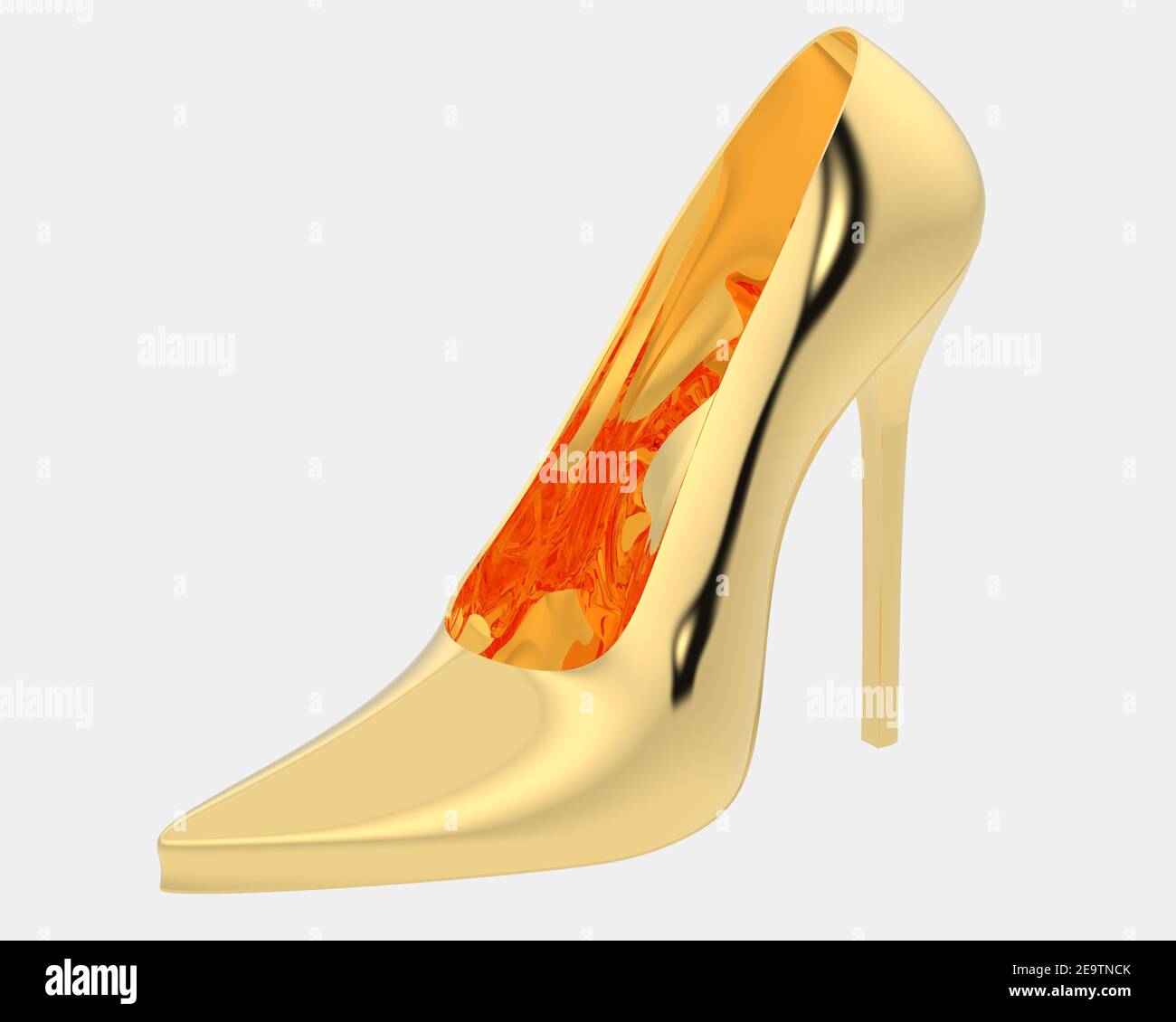 Princess Shoes With Heels Cartoon Colored Clipart Stock