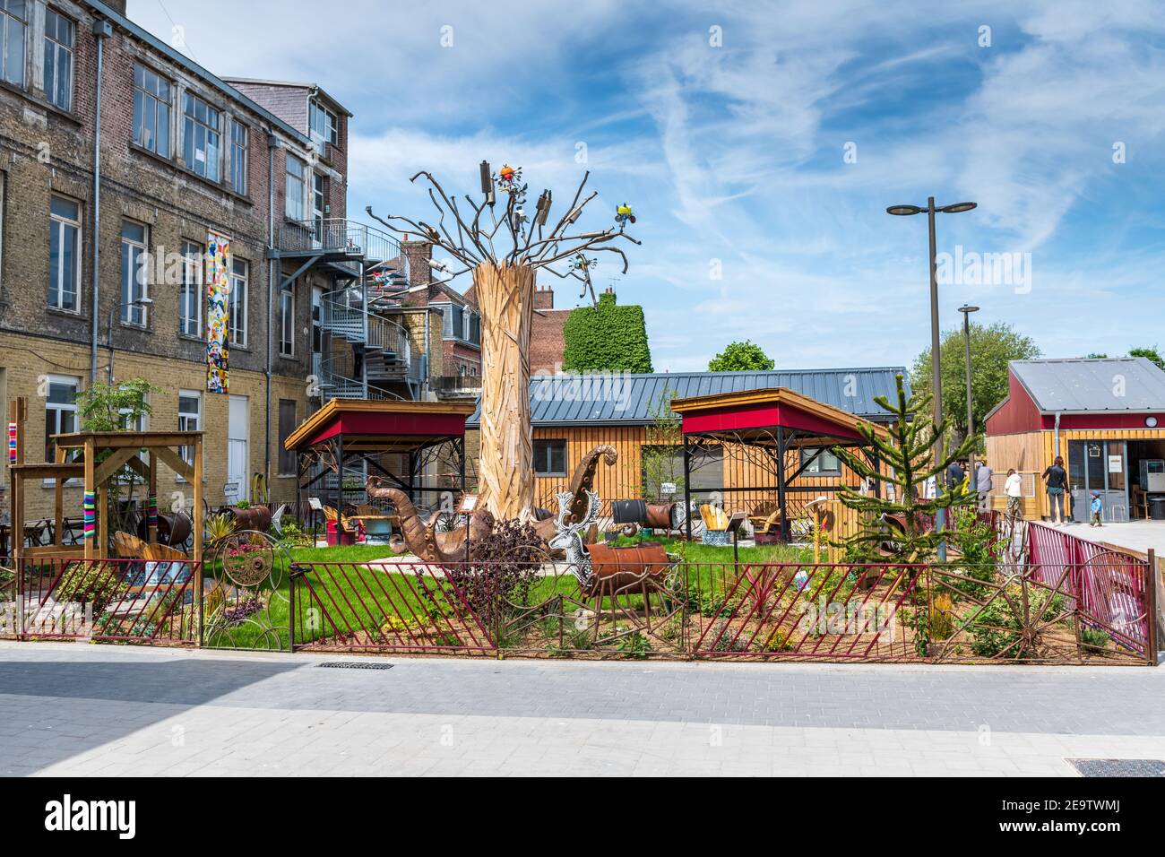 Ferme urbaine au centre ville de Calais, France, Hauts de France Stock Photo