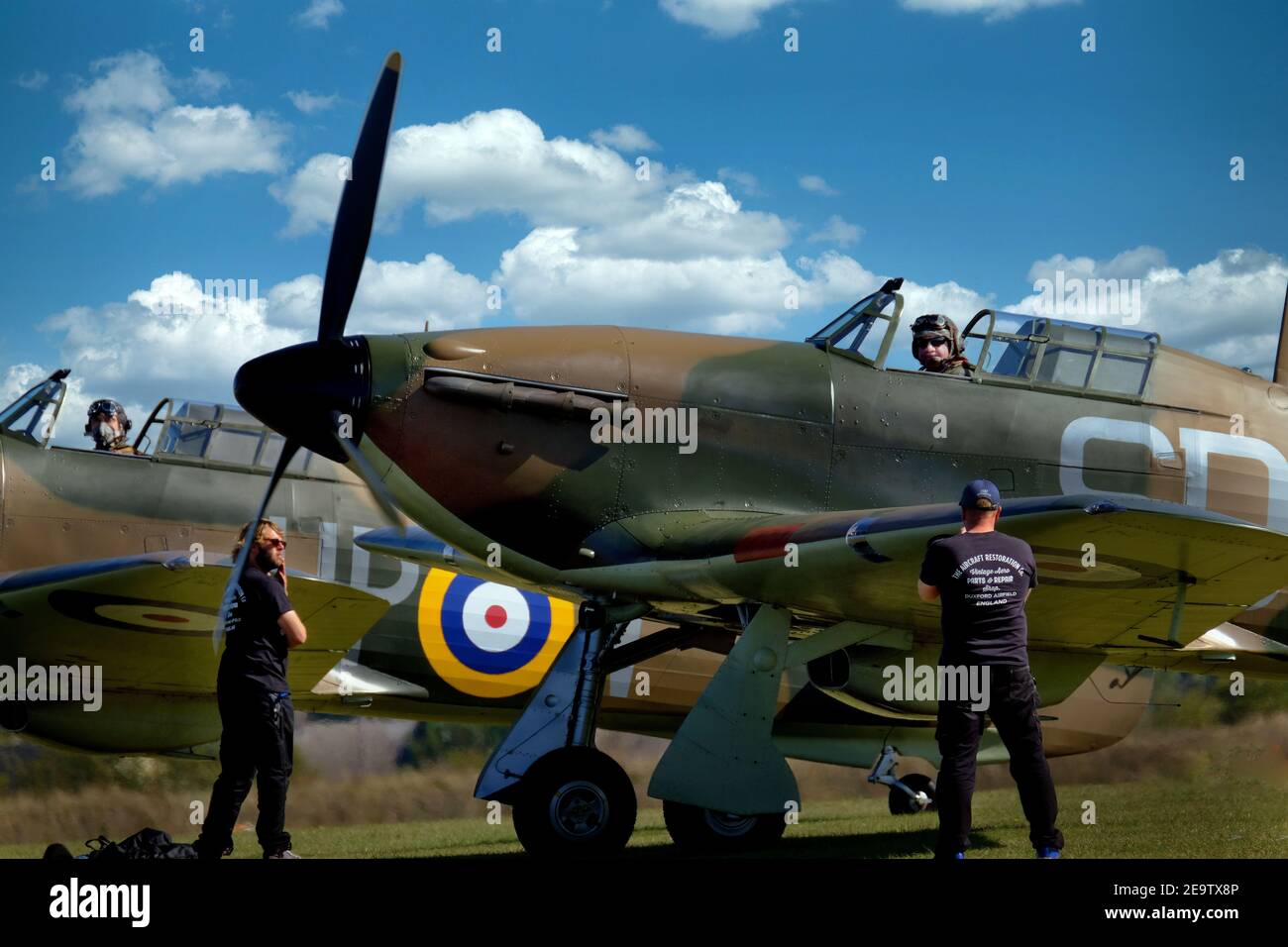The Hawker Hurricane is a British single-seat fighter aircraft of the 1930s–40s that was designed and predominantly built by Hawker Aircraft Ltd. for Stock Photo