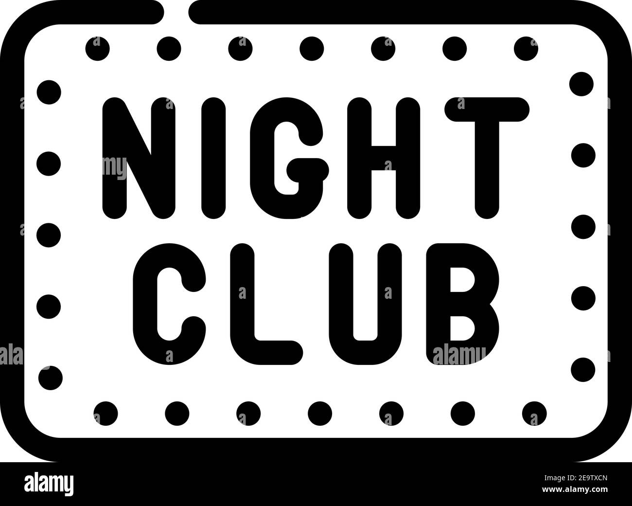 night club sign line icon vector illustration Stock Vector Image & Art