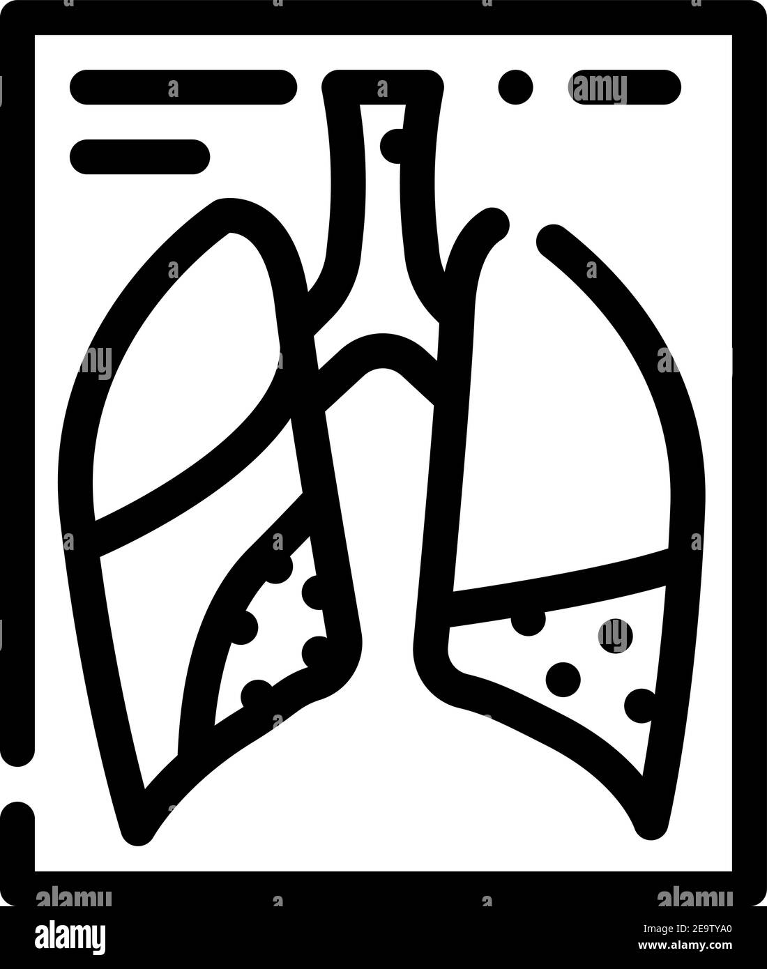 complications or pneumonia line icon vector illustration Stock Vector