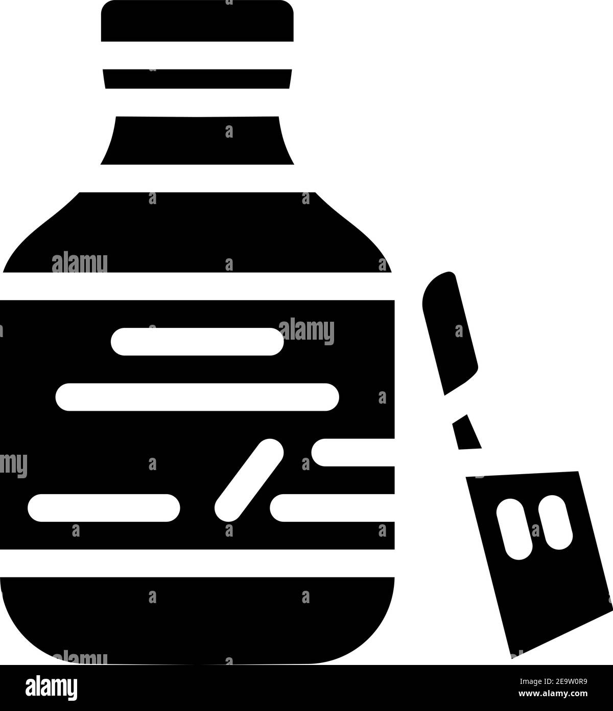 syrup for children glyph icon vector illustration Stock Vector