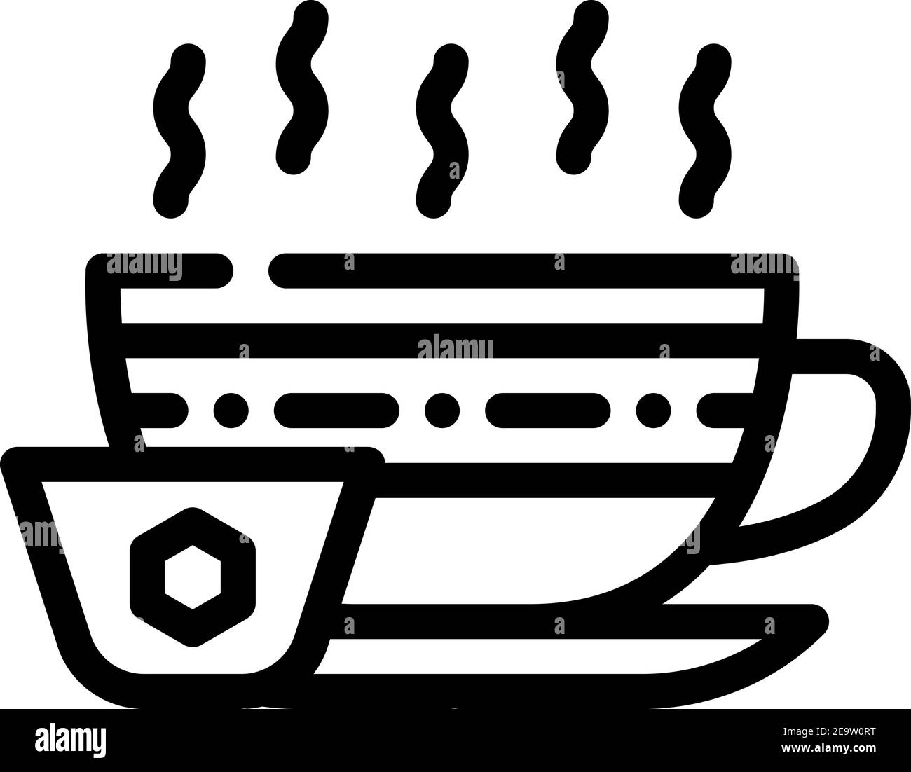 tea with honey line icon vector illustration Stock Vector