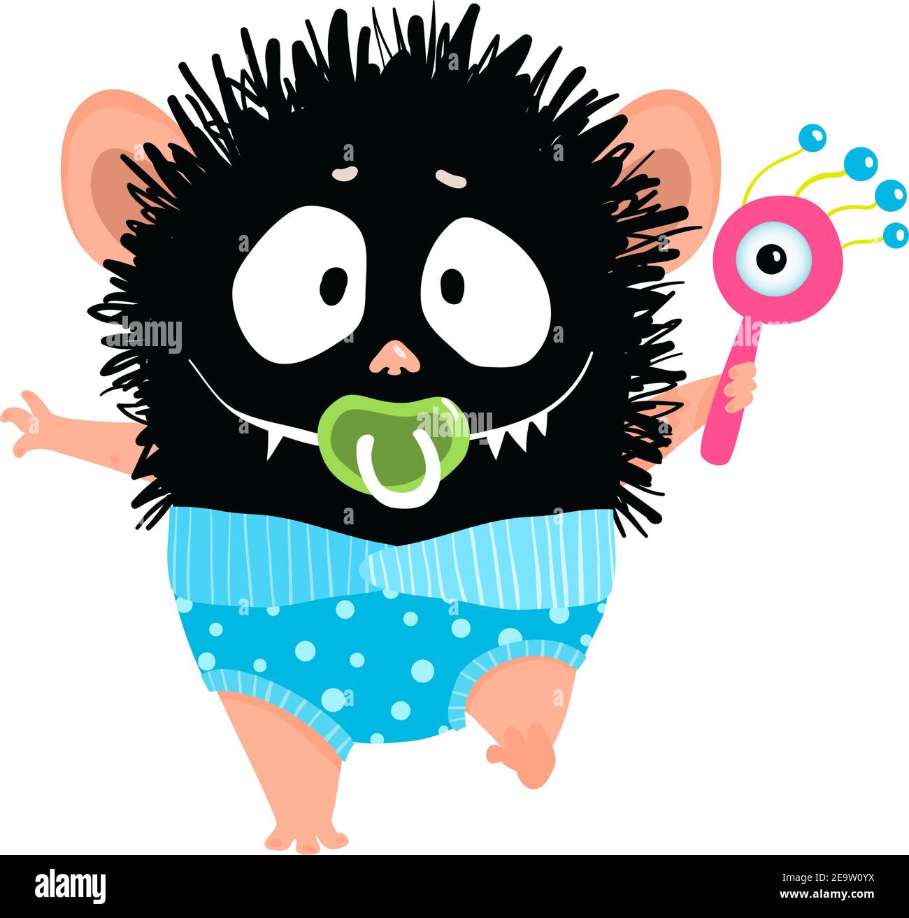 Baby Boy Rattle Cartoon