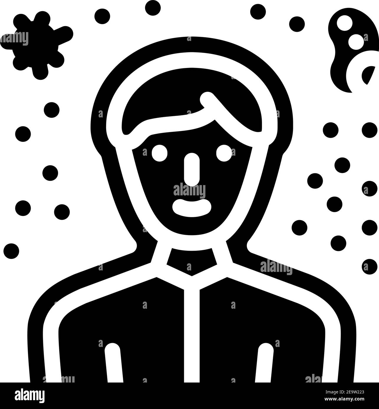 immunity human health glyph icon vector illustration Stock Vector