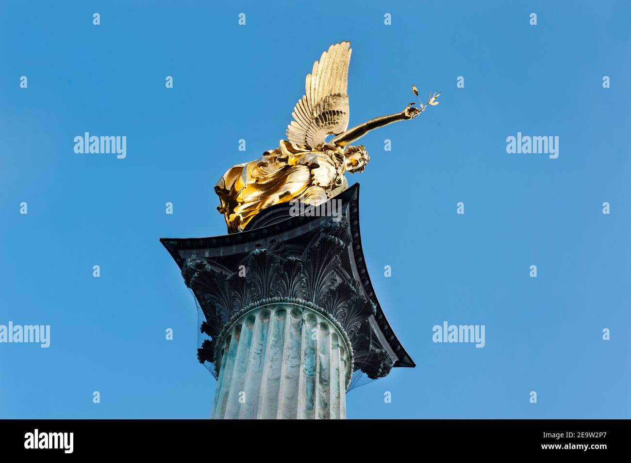 Munich - Germany, August, 14, 2019: The Angel of Peace is a monument in the Munich suburb of Bogenhausen. Stock Photo