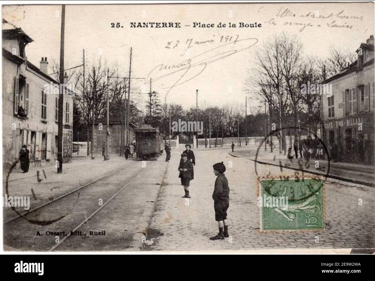Nanterre.Place de la Boule.Tramway Stock Photo - Alamy