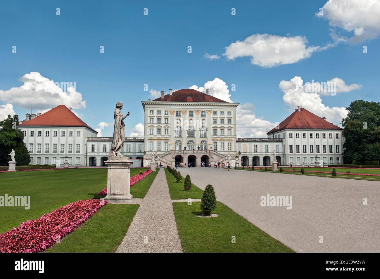 Munich-Germany, August 4, 2019: Nymphenburg Castle, Baroque style, Munich, 17th century Stock Photo