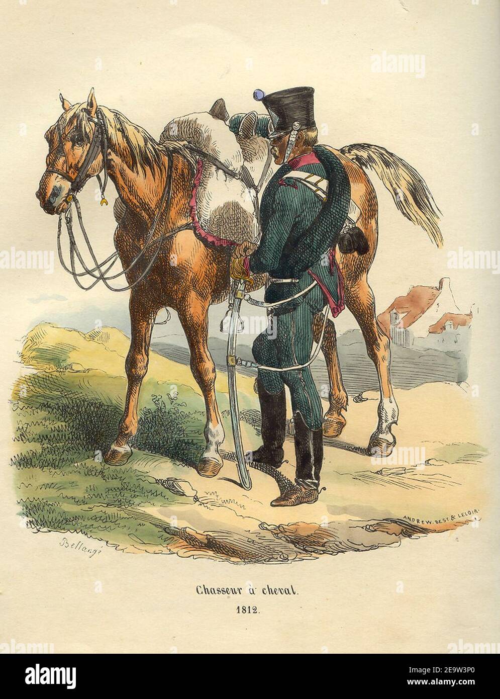 chasseurs à cheval en 1792 Stock Photo