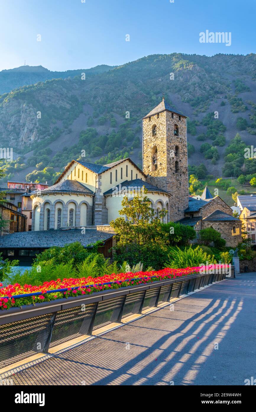 Saint Stephen church in Andorra la Vella Stock Photo