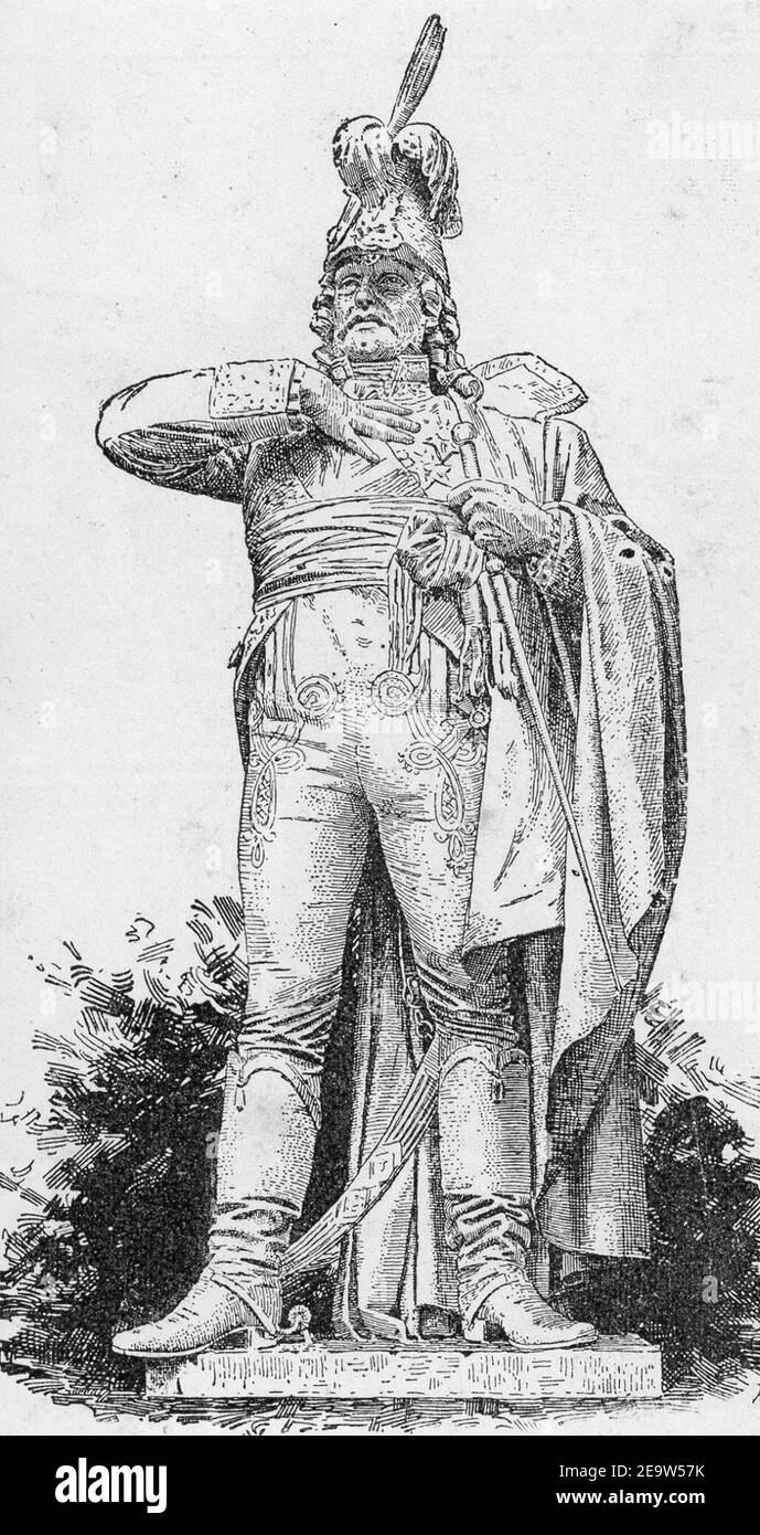 Napoli Gioacchino Murat statua nel Palazzo Reale. Stock Photo
