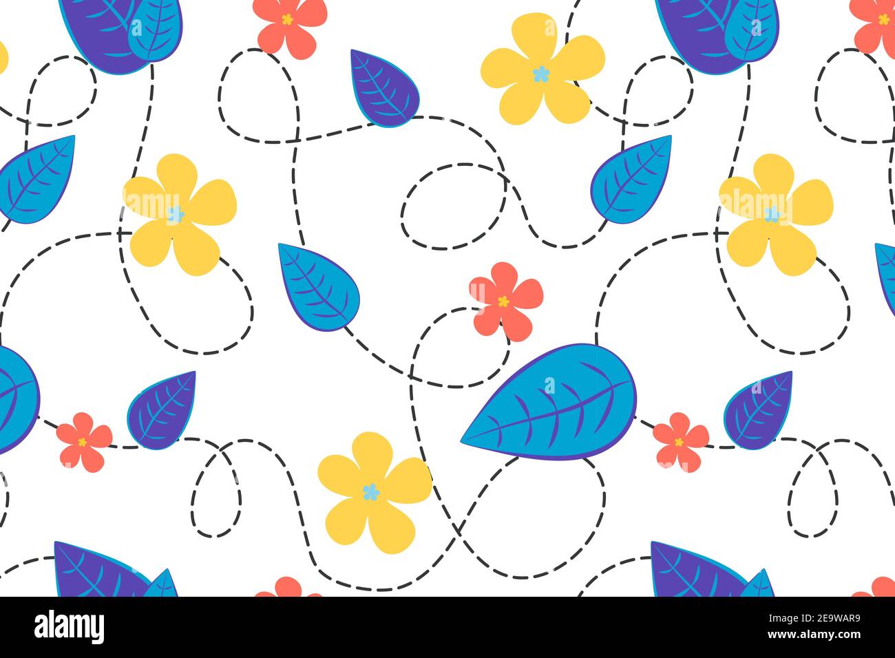 Colorful floral vector seamless pattern Stock Vector