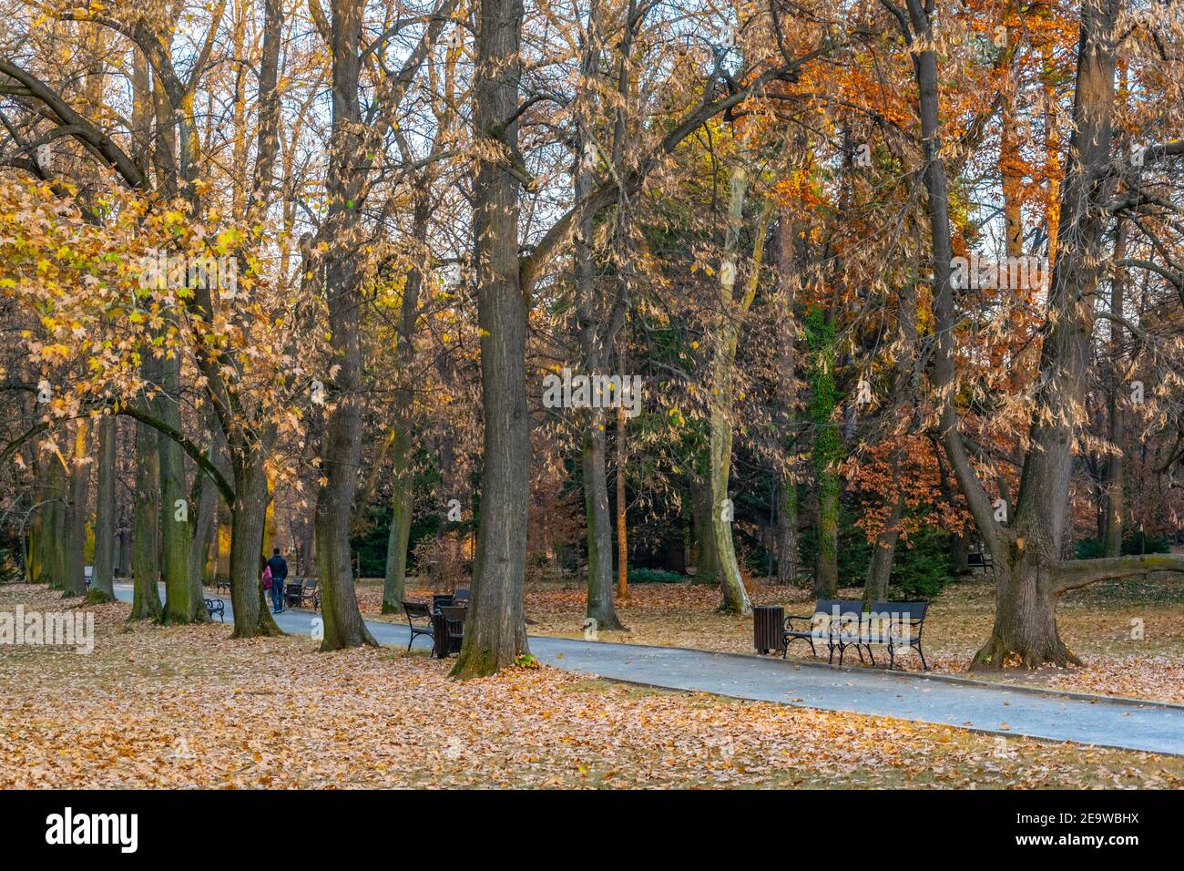 Park surrounding Vrana palace in Sofia, Bulgaria Stock Photo