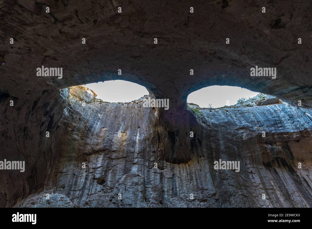Prohodna Prohodna cave in Bulgaria famous for the God's eyes holes in the ...
