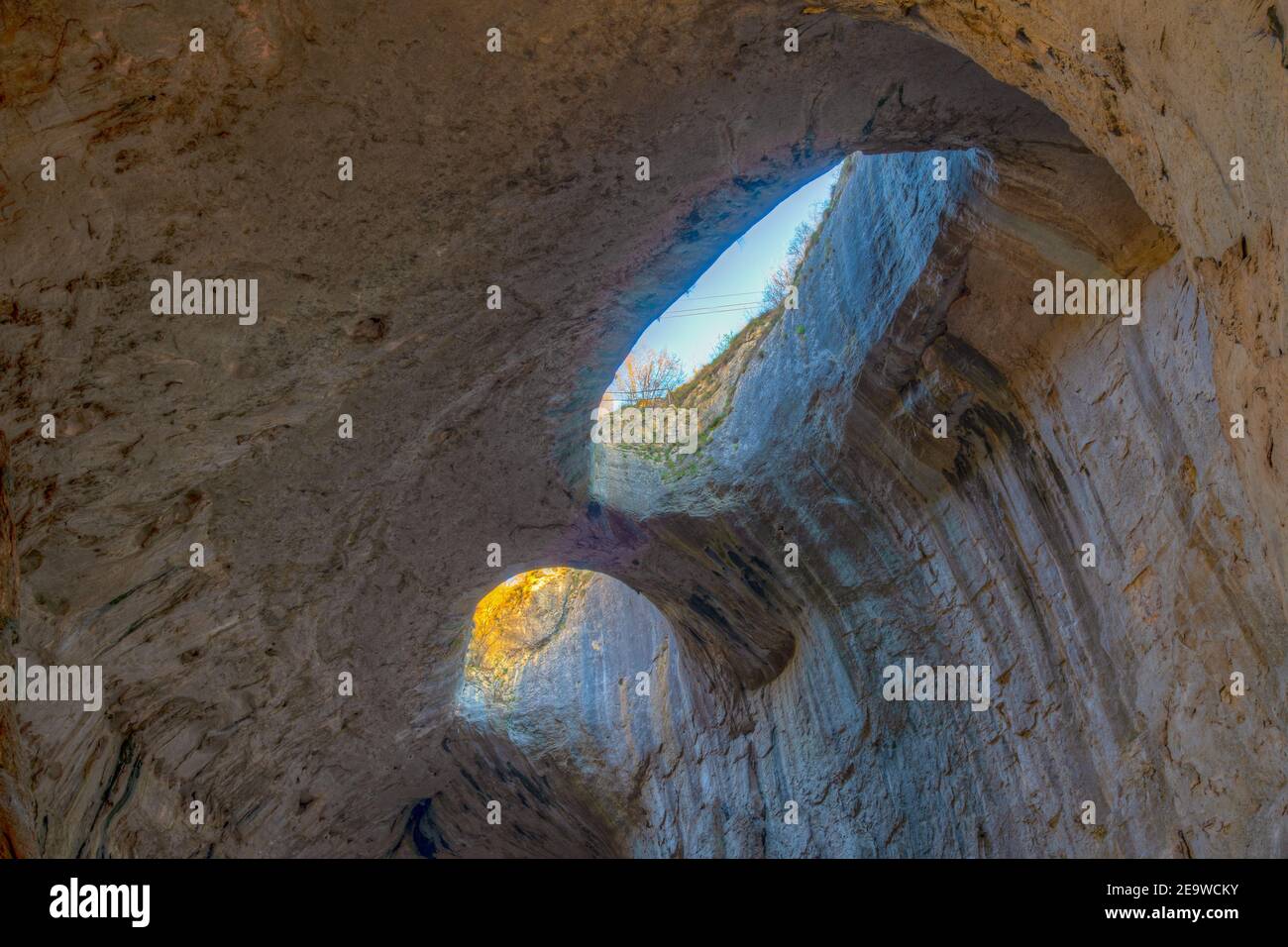 Prohodna Prohodna cave in Bulgaria famous for the God's eyes holes in the ...