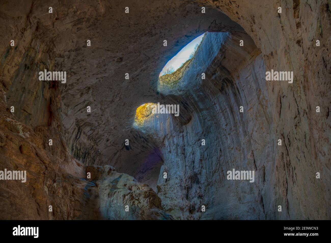 Prohodna Prohodna cave in Bulgaria famous for the God's eyes holes in the ...