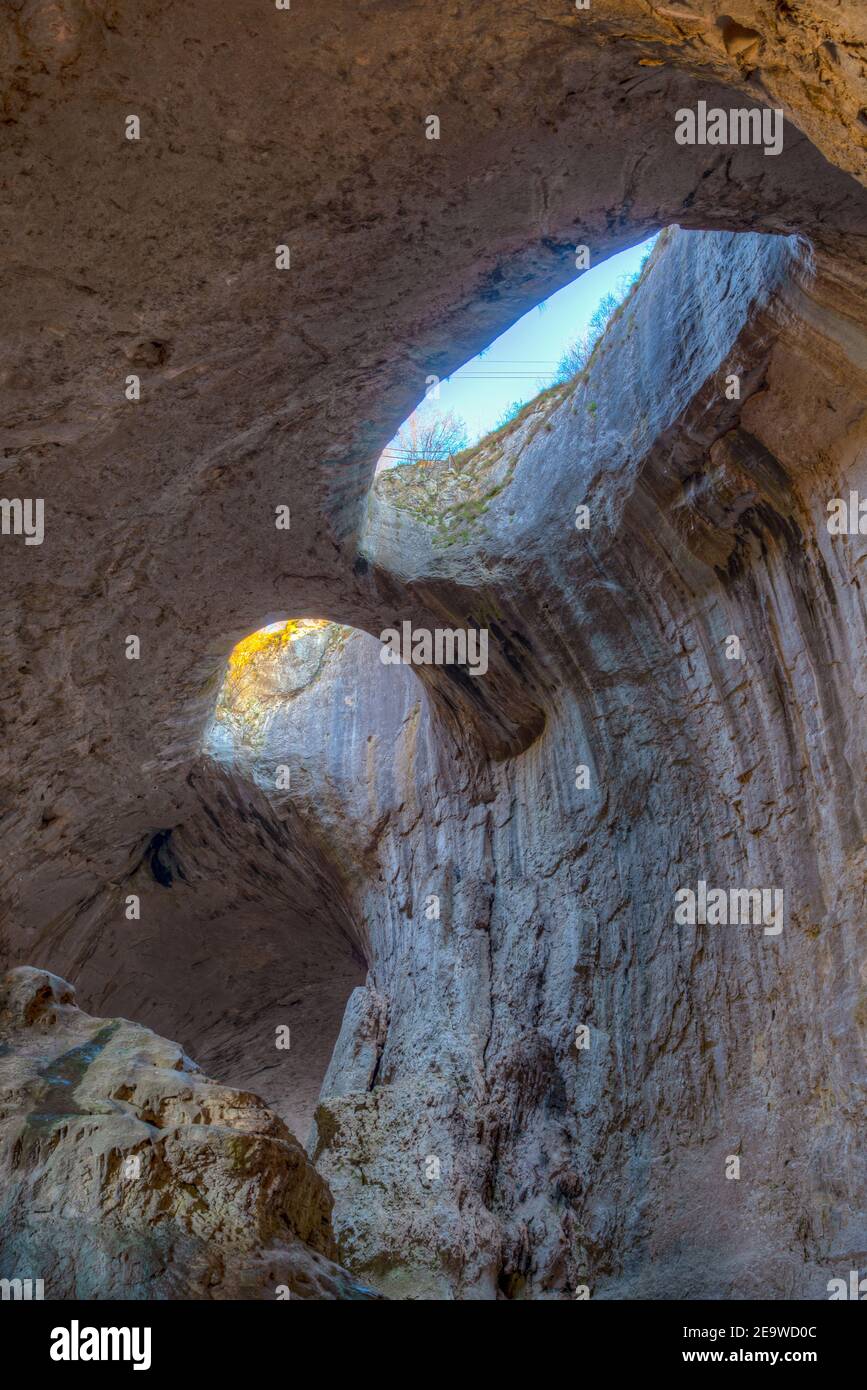 Prohodna Prohodna cave in Bulgaria famous for the God's eyes holes in the ...