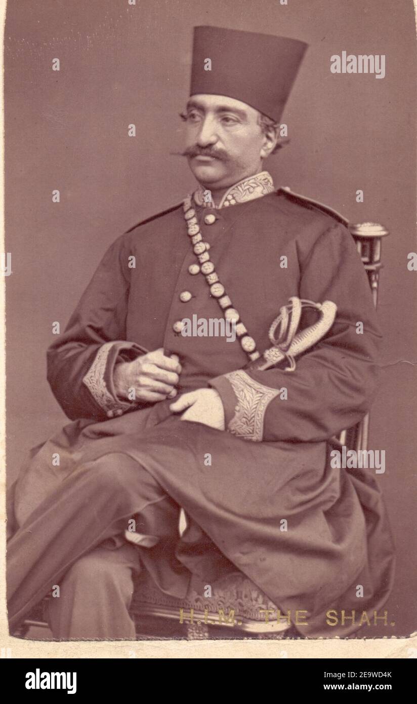 Naser alDin Shah Qajar1 Stock Photo Alamy