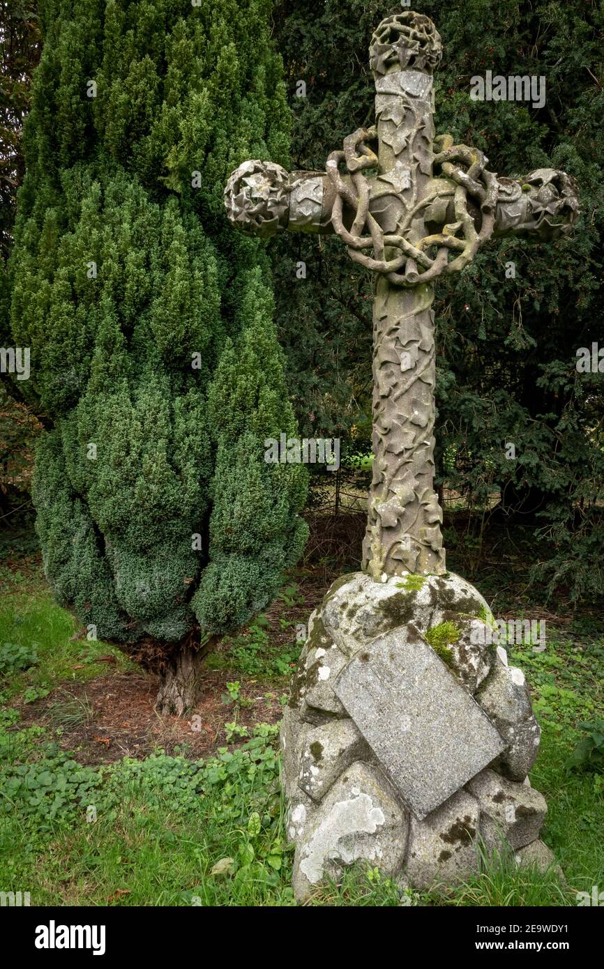 Grave of William Holland in St Mary's Church, Huntingfield, Suffolk, UK Stock Photo