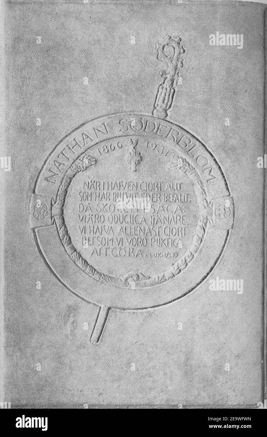 Nathan Söderblom gravhäll Stock Photo Alamy