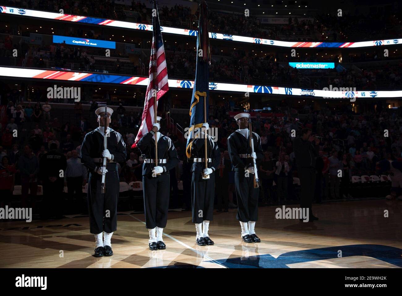 National Anthem at Wizards NBA Game (33473636560 Stock Photo Alamy