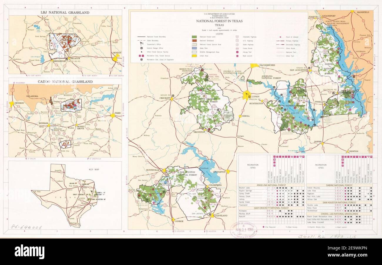 National forests and grasslands in Texas Stock Photo Alamy