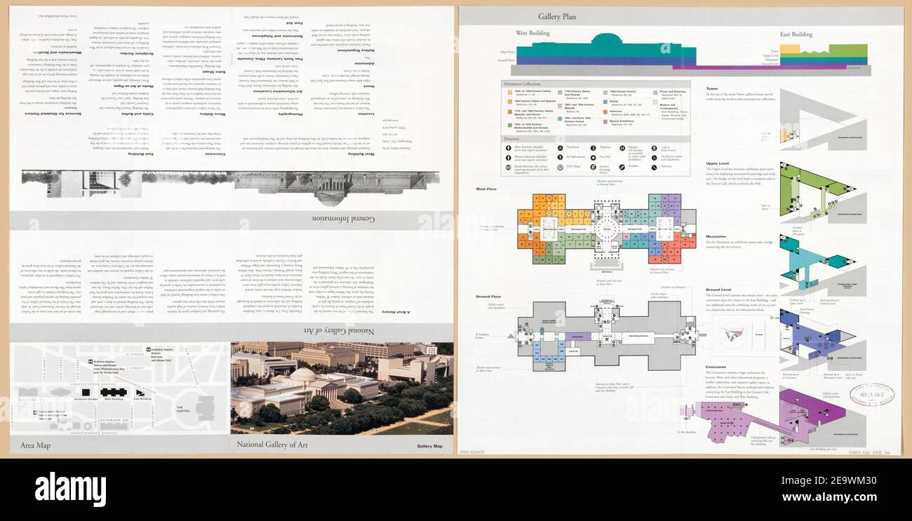 National Gallery of Art, gallery map Stock Photo Alamy