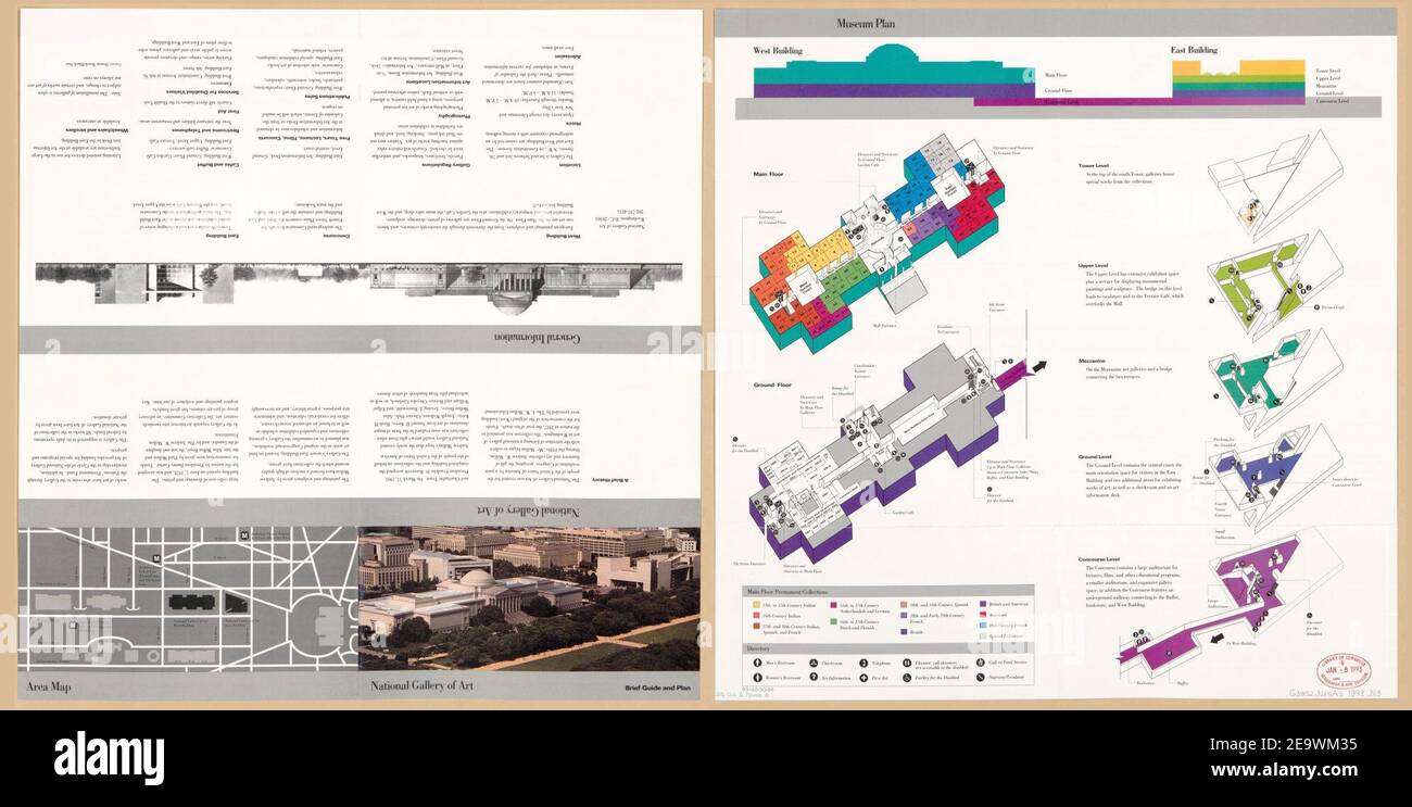 National Gallery of Art, brief guide and plan Stock Photo Alamy