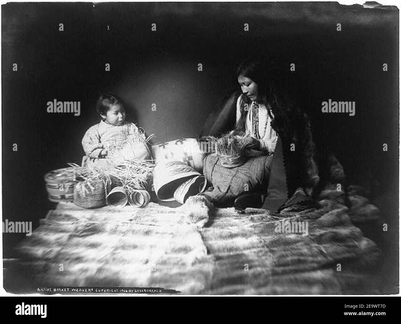 Native basket weavers Stock Photo Alamy