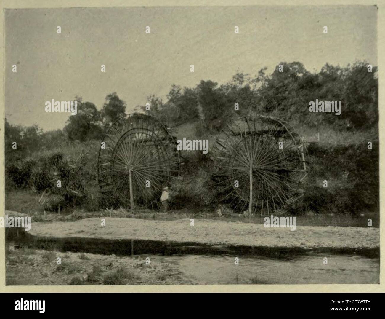 Native irrigation wheels of Java Stock Photo Alamy