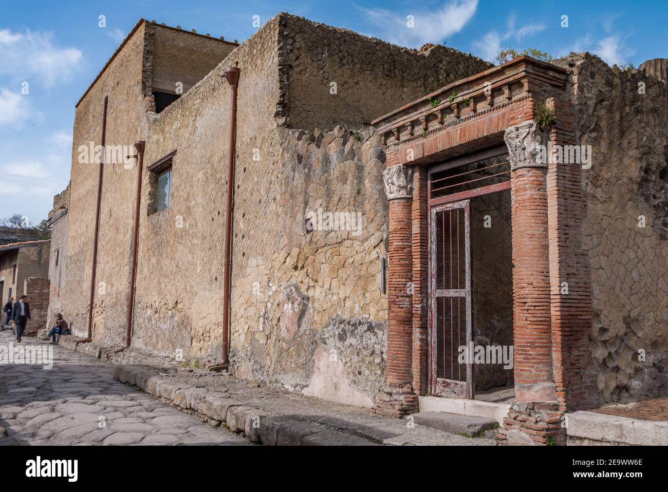 Herculaneum ruins, ancient Roman fishing town buried by the eruption of