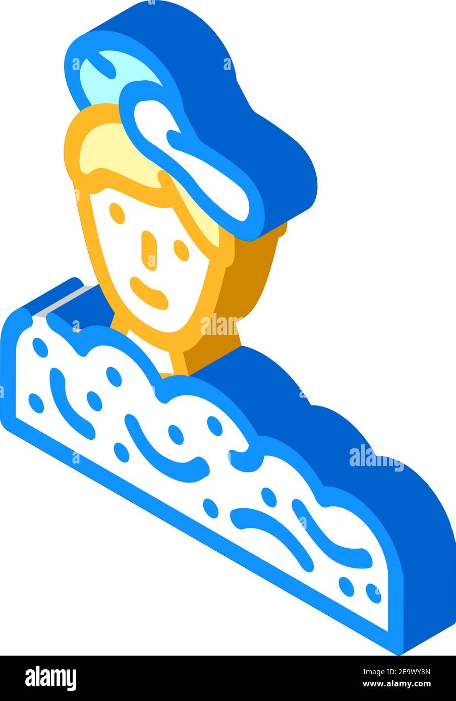 foam party in night club isometric icon vector illustration Stock