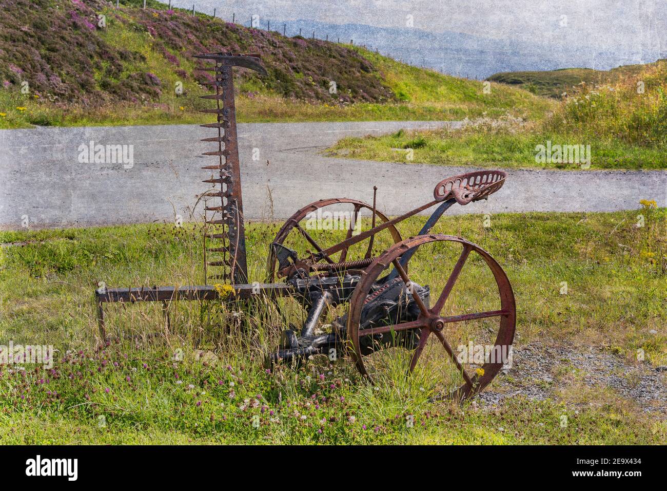 Antique McCormick HorseDrawn Hay Mower Stock Photo Alamy