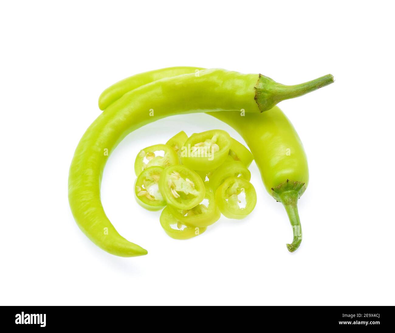 green pepper isolated on white background Stock Photo - Alamy