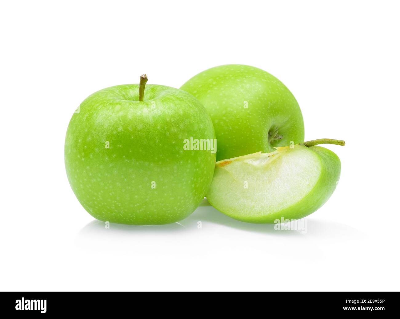 Green apple isolated on white background Stock Photo - Alamy