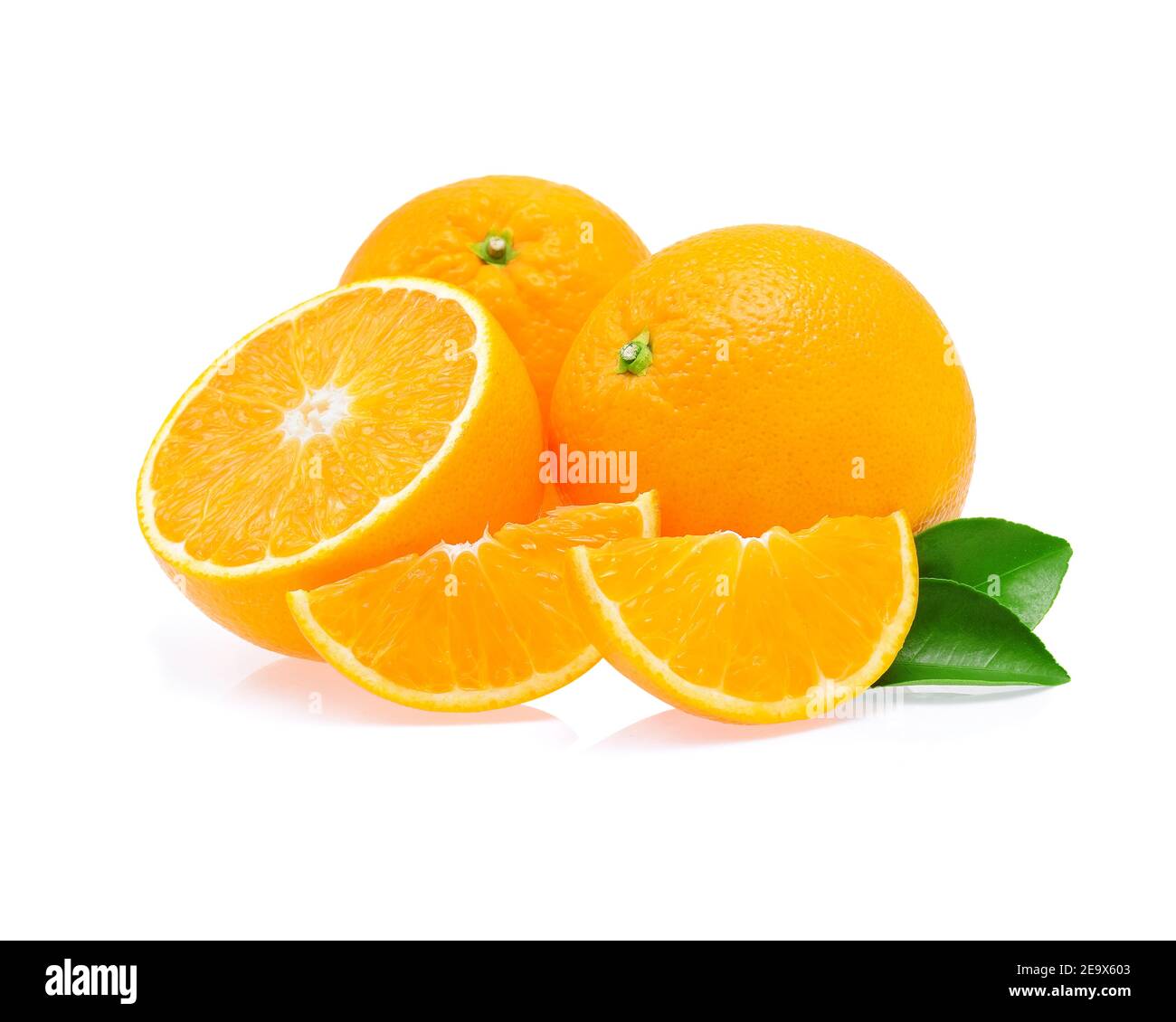 Orange fruit isolated on white background Stock Photo