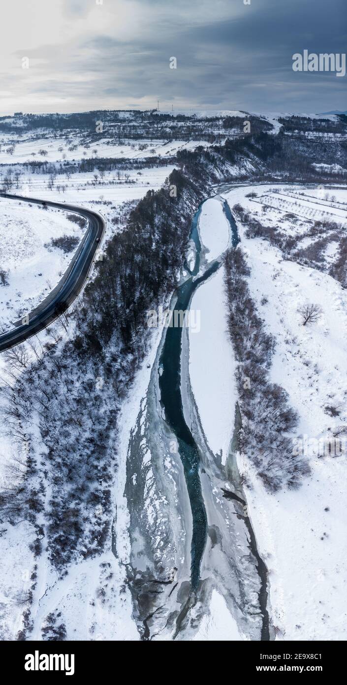 Aerial top down shot ski hi-res stock photography and images - Alamy