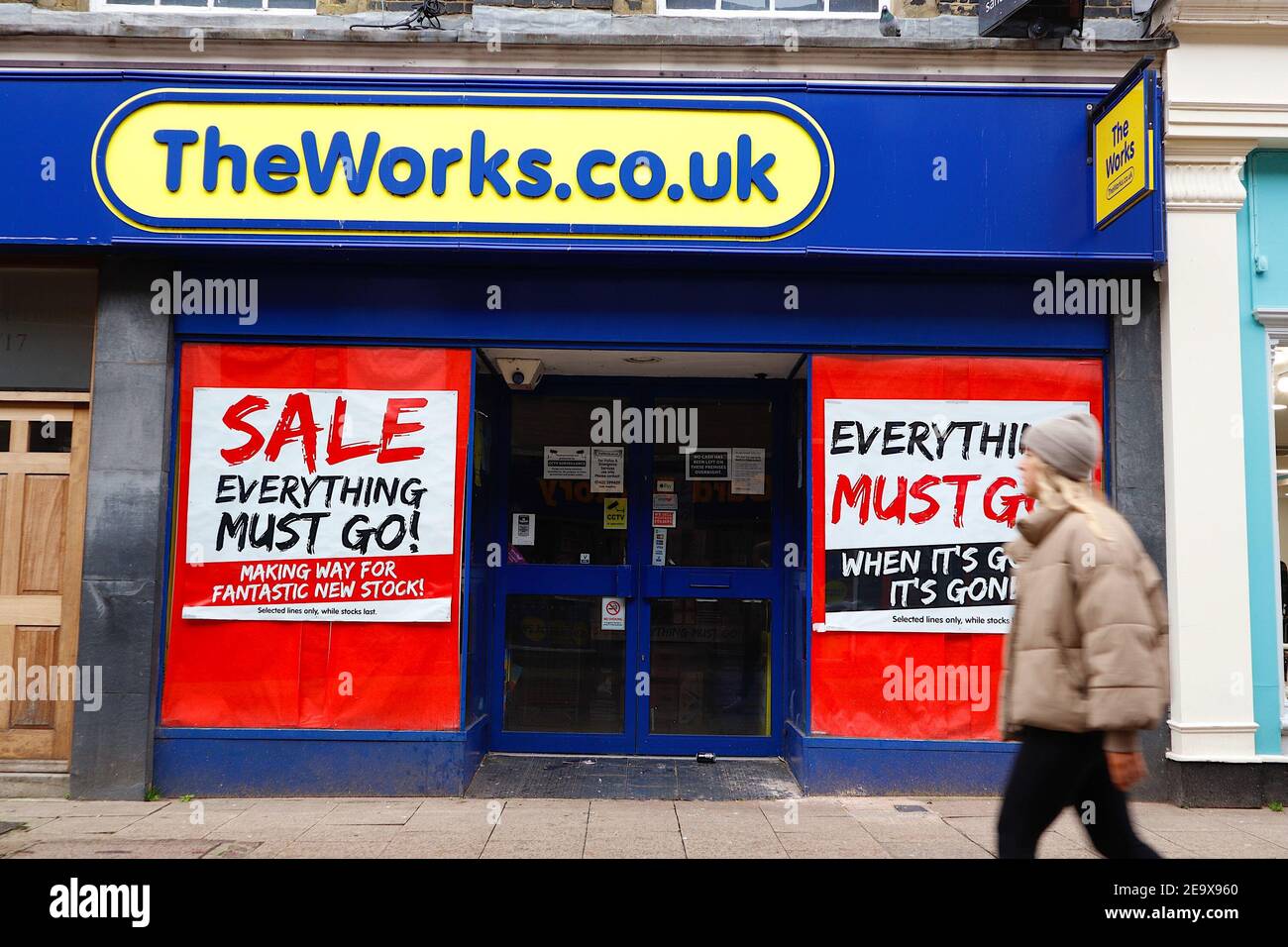 Canterbury, Kent, UK. 06 February, 2021. With most shops now closed