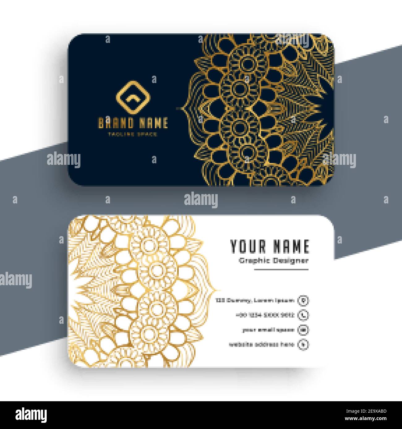 mandala style premium business card 