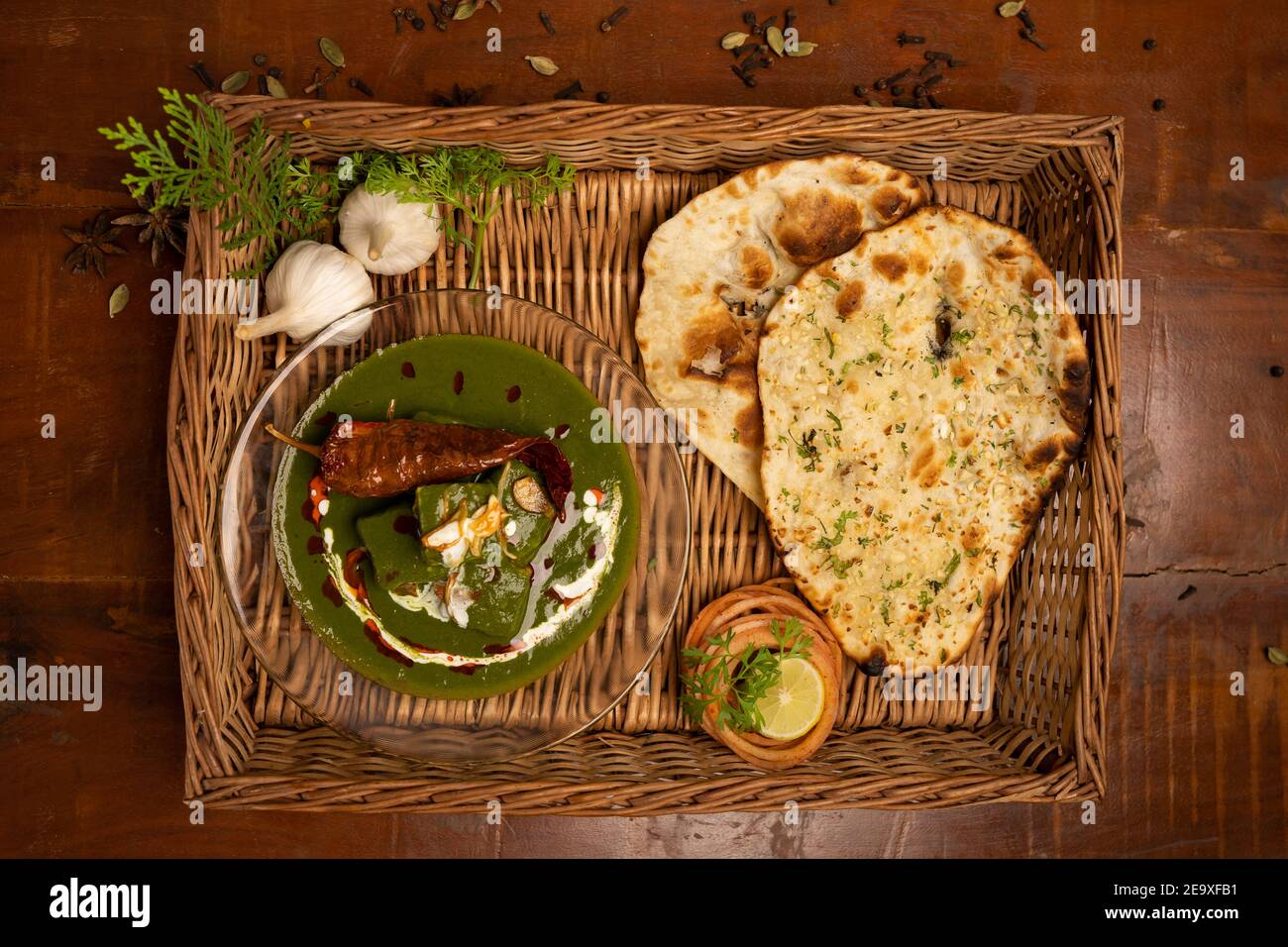 Palak paneer or Spinach and Cottage cheese curry is a healthy main