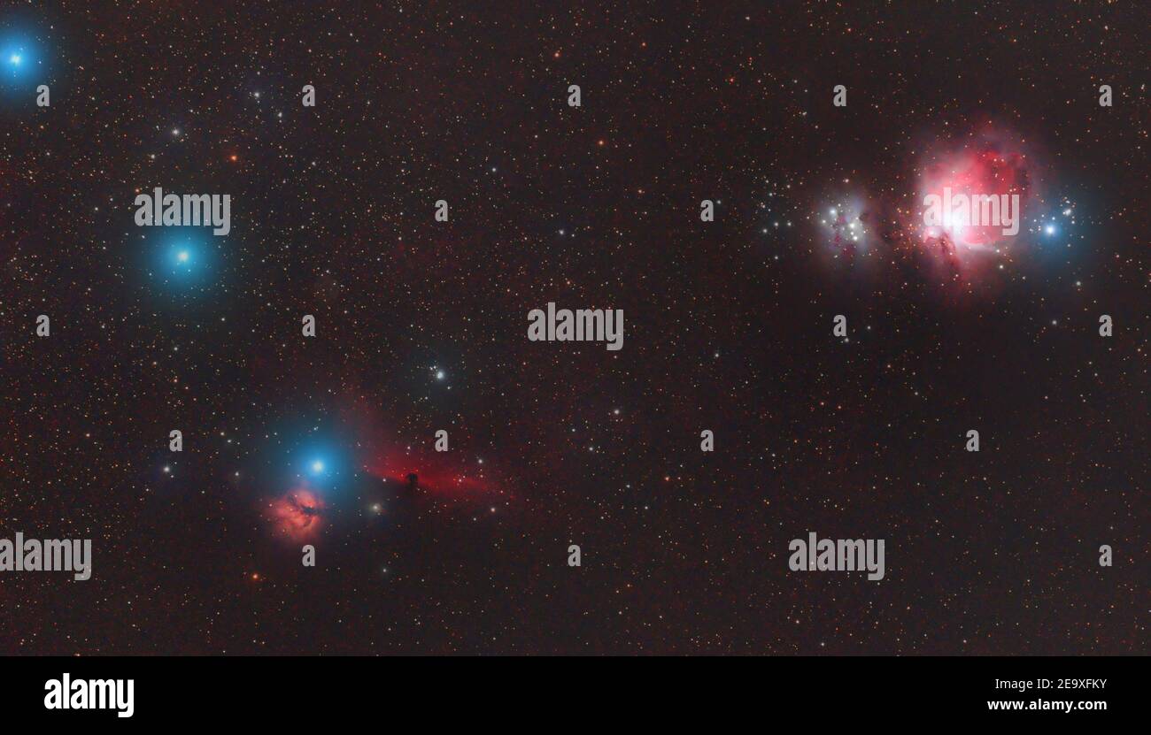 Orion constellation and its nebulae Stock Photo Alamy